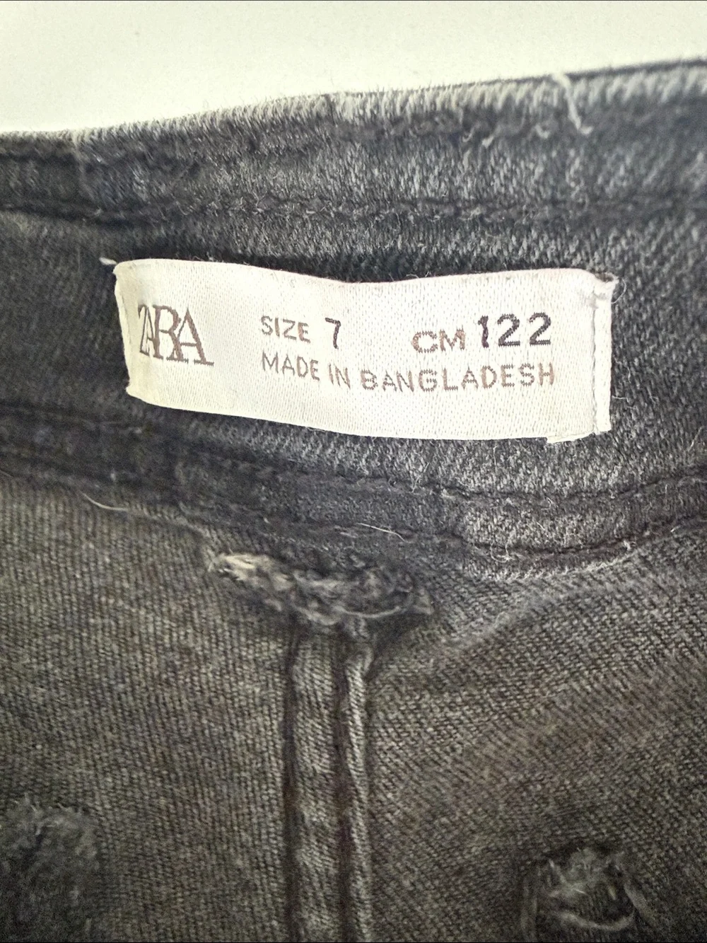 Zara kids Wide Leg marineJeans - Black size 7 years